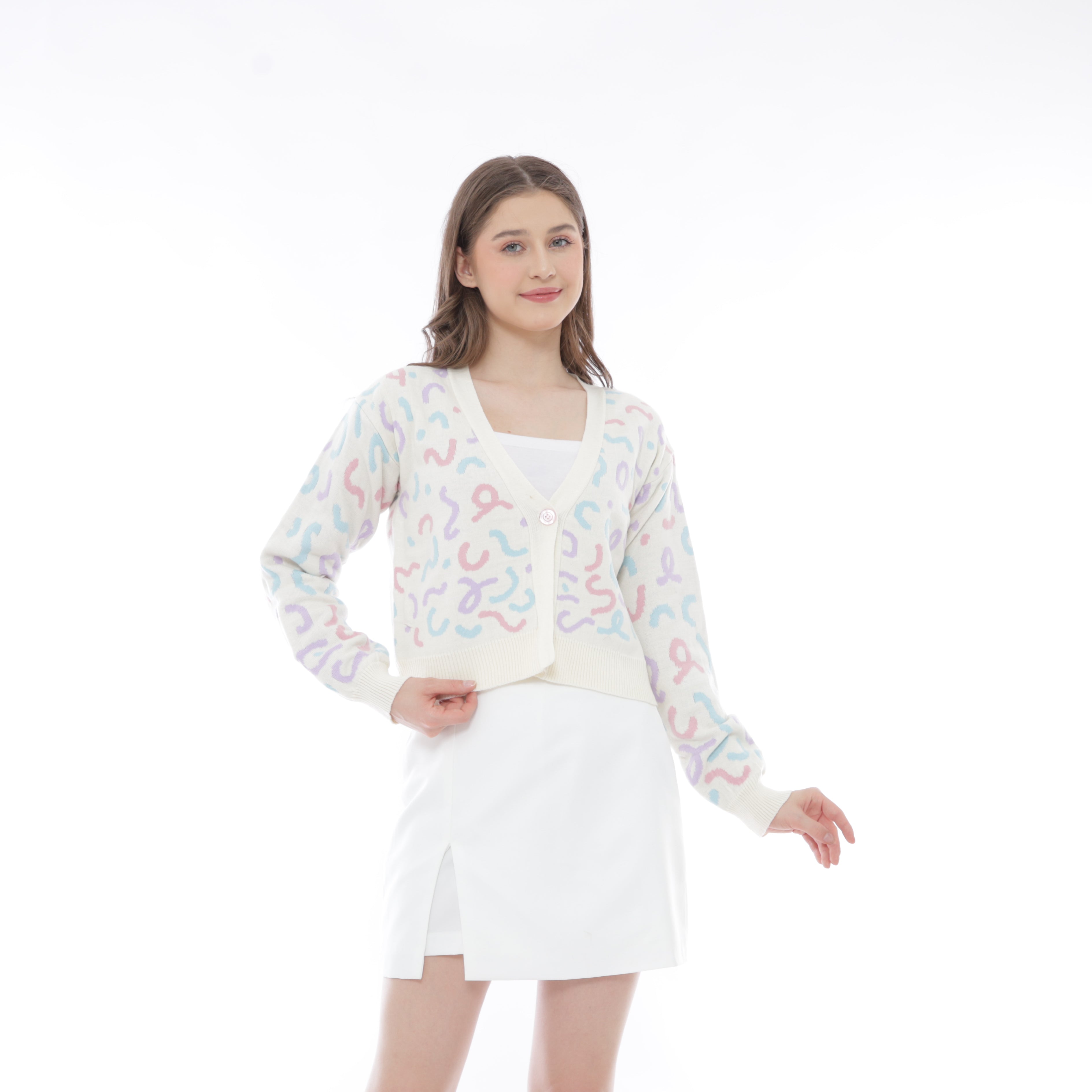 Zesty Confetti Knit Cardigan