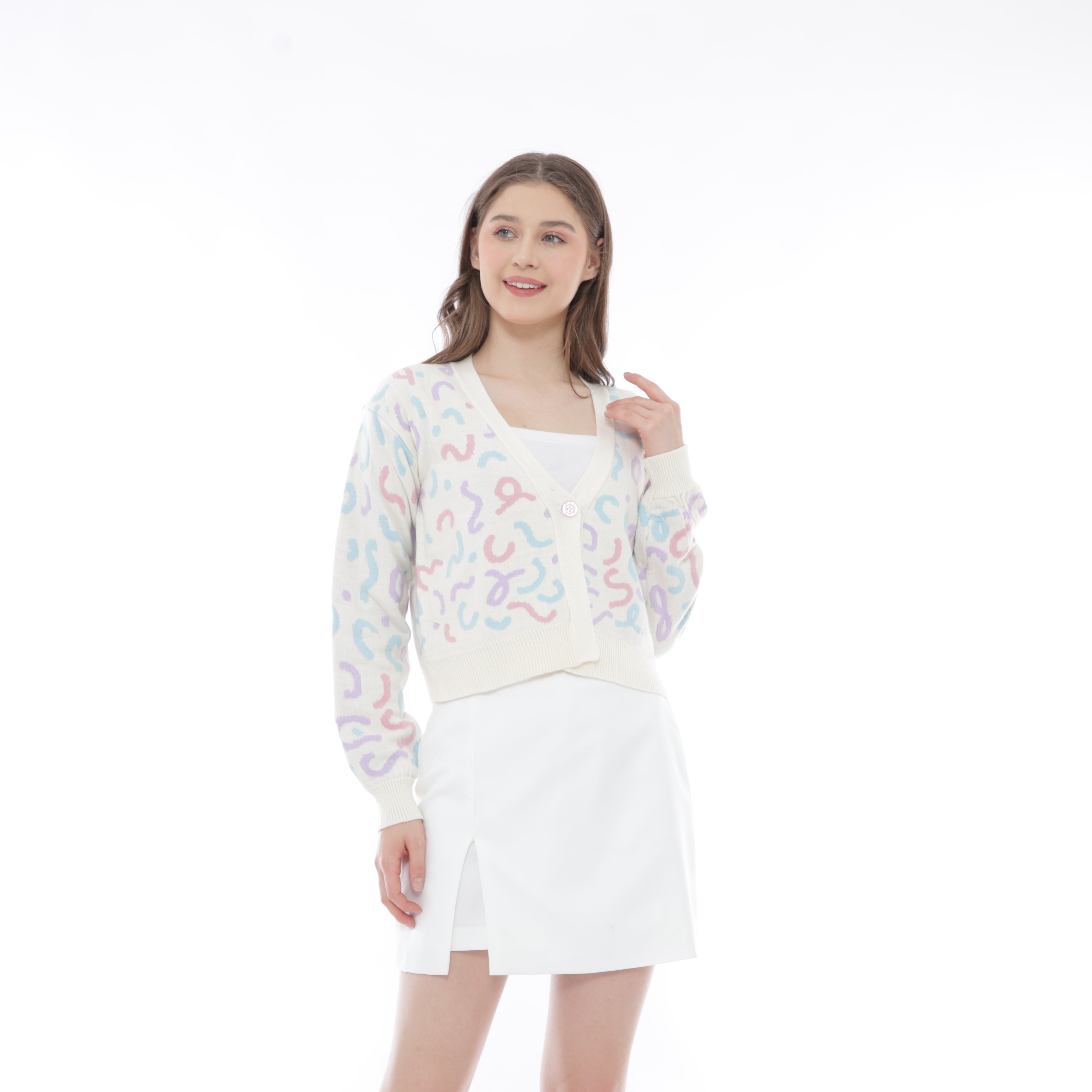 Zesty Confetti Knit Cardigan