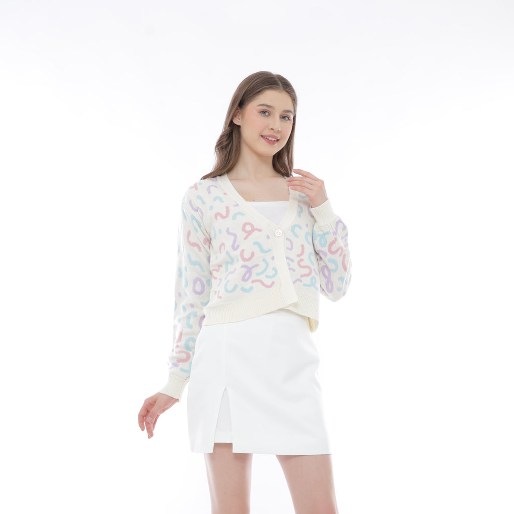 Zesty Confetti Knit Cardigan