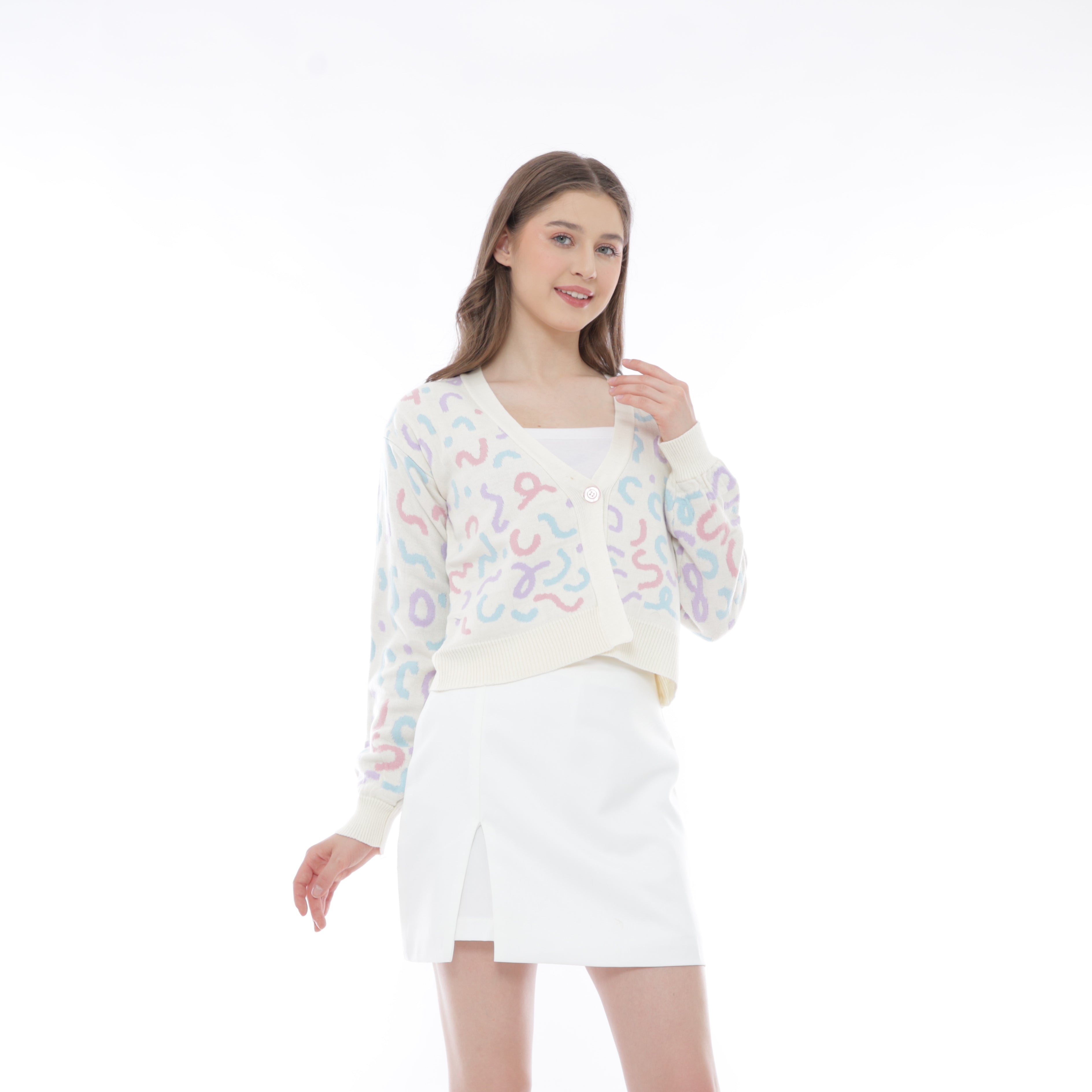 Zesty Confetti Knit Cardigan