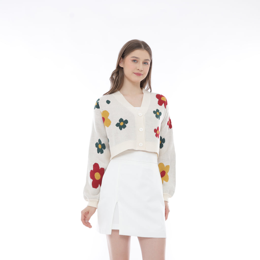 Blossom Flower Knit Cardigan