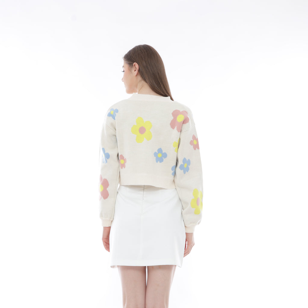 Blossom Flower Knit Cardigan