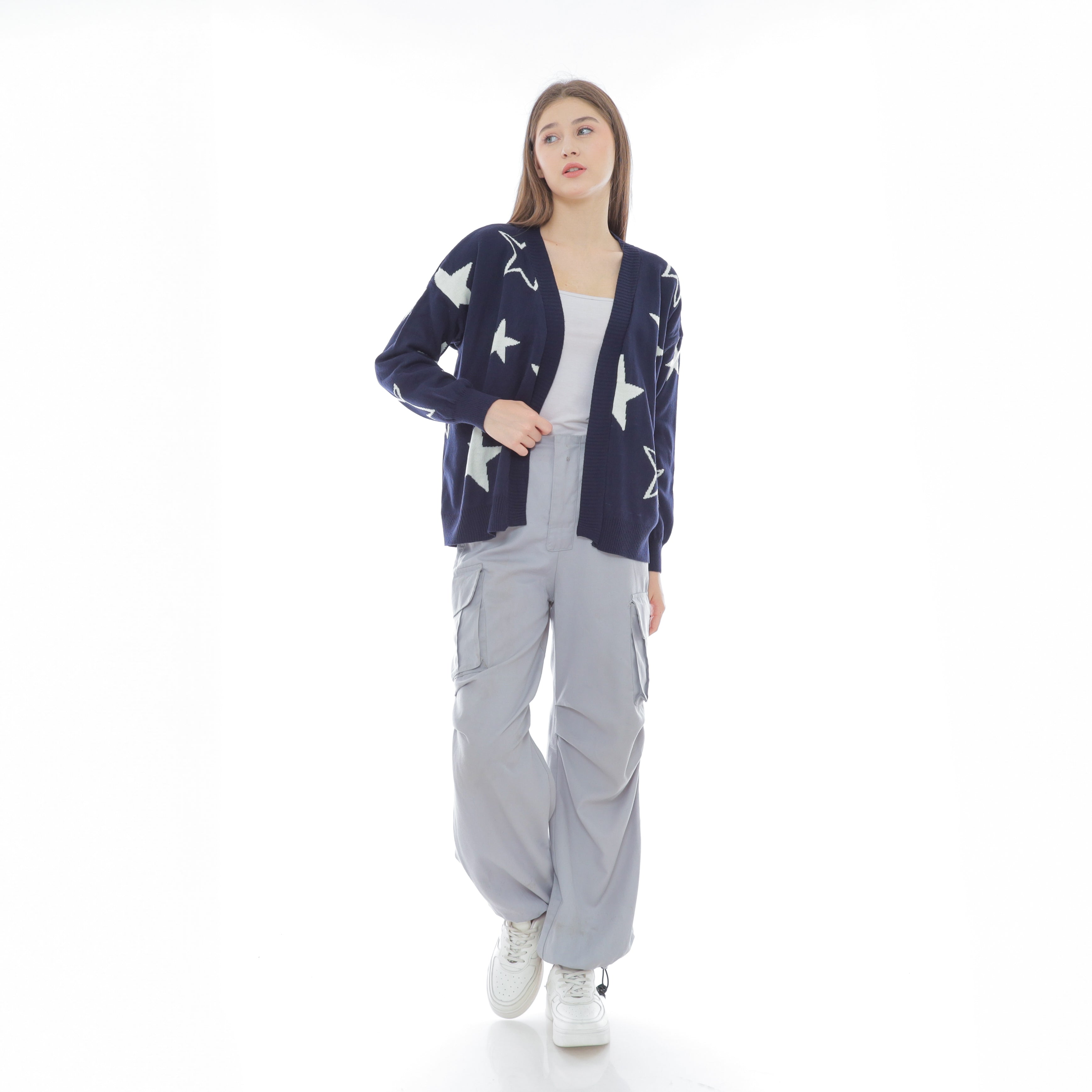 Vega Buttonless Cardigan Oversize Premium