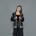 Arty Sketch Oversize Knit Cardigan