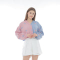 Cupid Two Tone Crop Knit Cardigan